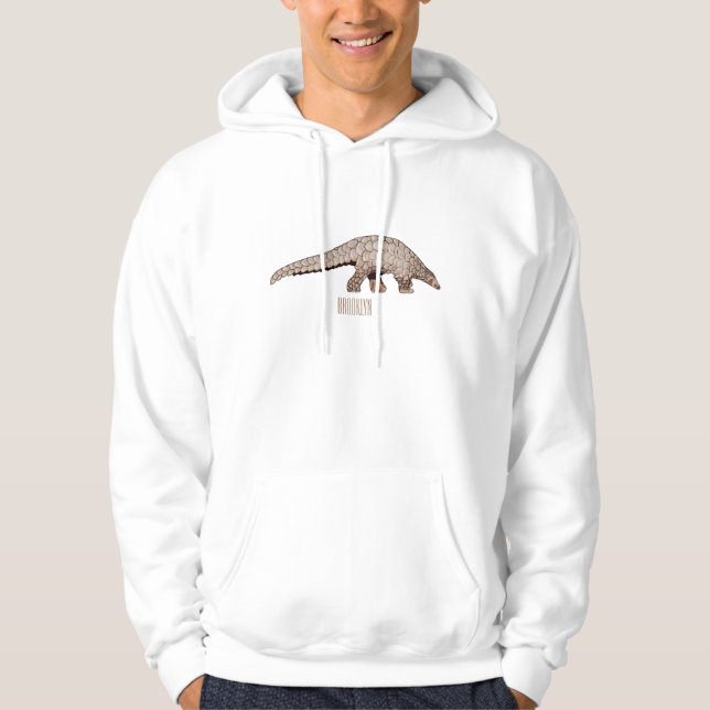 Pangolin cartoon illustration hoodie (Front)