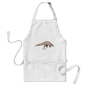 Pangolin cartoon illustration standard apron