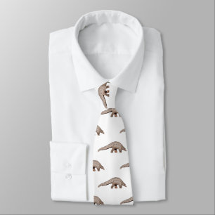 Pangolin cartoon illustration tie