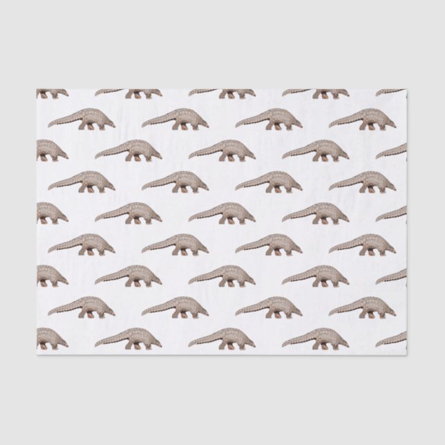 Pangolin cartoon illustration tissue paper (Front)