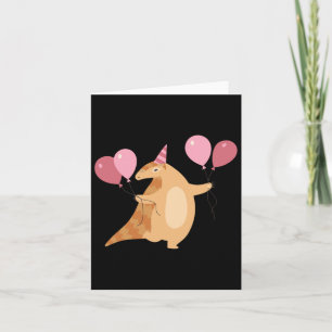 Pangolin Celebrating Sticker Card