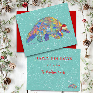 Pangolin Christmas Custom Holiday Card
