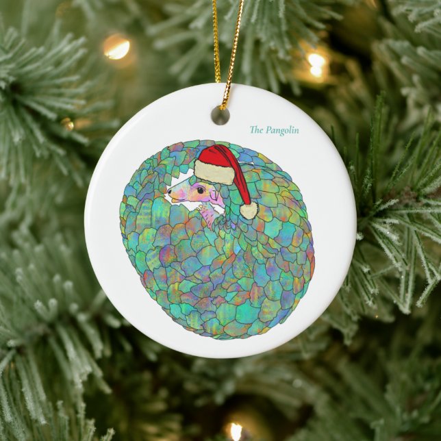 Pangolin Cute Endangered animal Ceramic Tree Decoration (Tree)