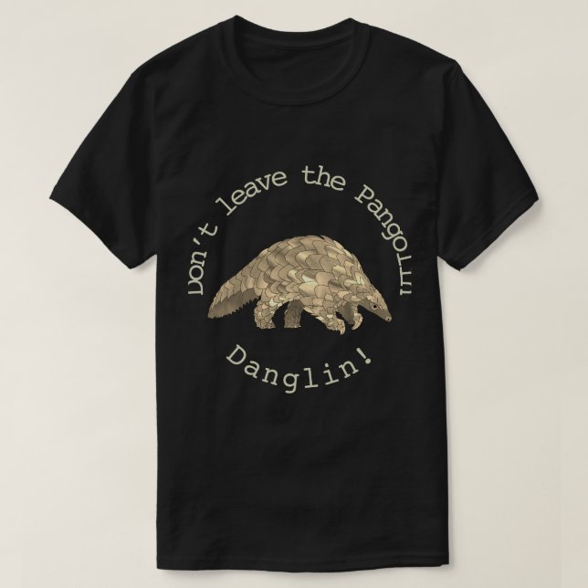 Pangolin Cute Endangered Species Animal Activist T-Shirt (Design Front)