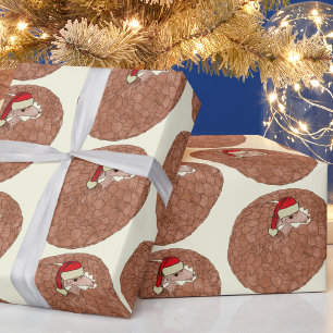Pangolin Endangered Animal Christmas  Wrapping Paper