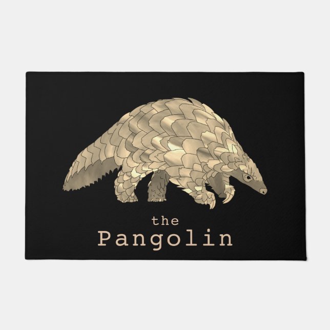 Pangolin Endangered Species Animal Rights Activism Doormat (Front)