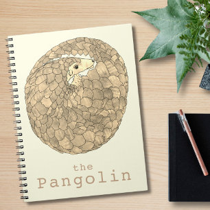 Pangolin Endangered Species Wildlife Animal Art Notebook