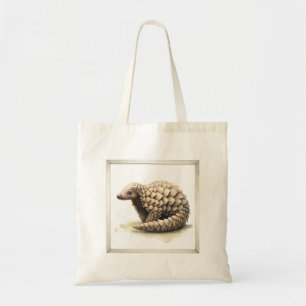 Pangolin in Watercolors AREF300 - Watercolor Tote Bag