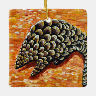 Pangolin Painting Ceramic Ornament