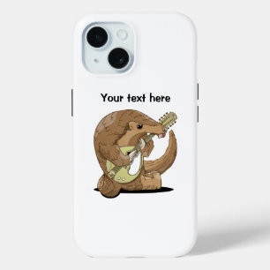Pangolin playing musical instrument iPhone 15 case