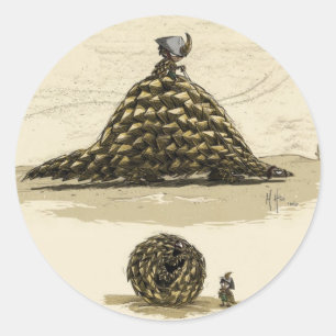 Pangolin Warrior Classic Round Sticker