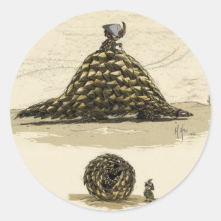 Pangolin Warrior Classic Round Sticker