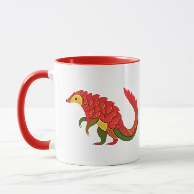 Pangolin Watercolor illustration Mug (Left)