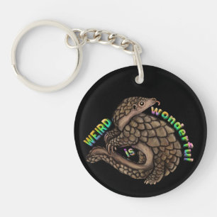 Pangolin Weird is Wonderful Key Ring
