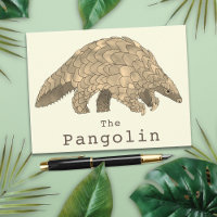Pangolin Wildlife Endangered Species Animal Art