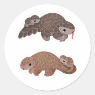 Pangolins - dark Sticker