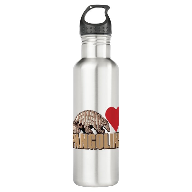 Pangolins-Heart 710 Ml Water Bottle (Front)