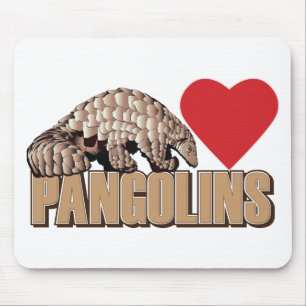 Pangolins-Heart Mouse Mat