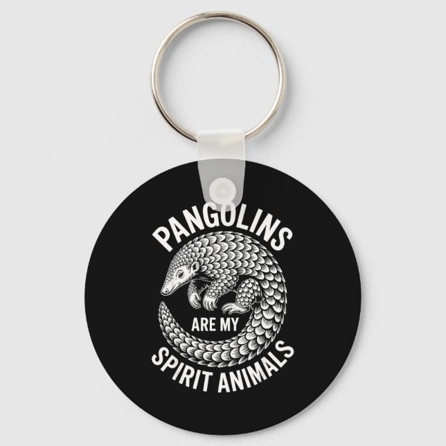 Pangolins Srit Animals Funny Pangolin  Key Ring (Front)