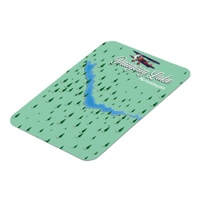 pangong lake Himalayas map Magnet (Left Side)