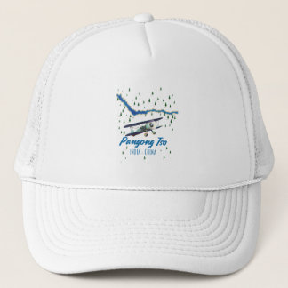 Pangong Tso India China map poster. Trucker Hat