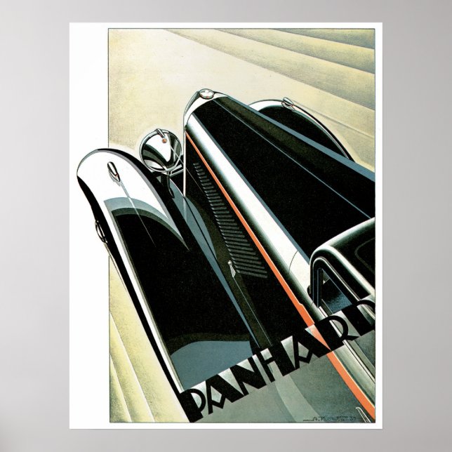 Panhard Automobile Vintage Ad Art Poster (Front)