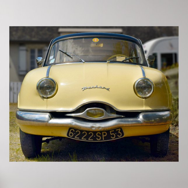 Panhard Dyna Z, vintage french car. Poster (Front)