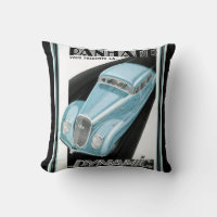Panhard Dynamic Art Deco Decor Pillow