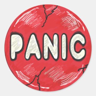 Panic Button Classic Round Sticker