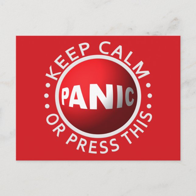 Panic Button custom postcard (Front)