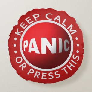 Panic Button custom throw pillow