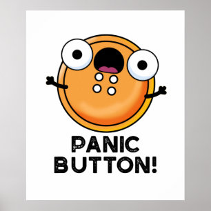 Panic Button Funny Sewing Pun Poster