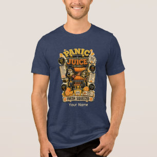 Panic Juice Fresh Squeezed Funny Spreadsheet Tri-Blend Shirt