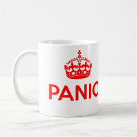 PANIC: Keep Calm and Carry On Spoof (Red)