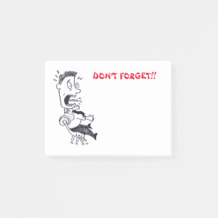 Panic Man Don't Forget Post-it Notes
