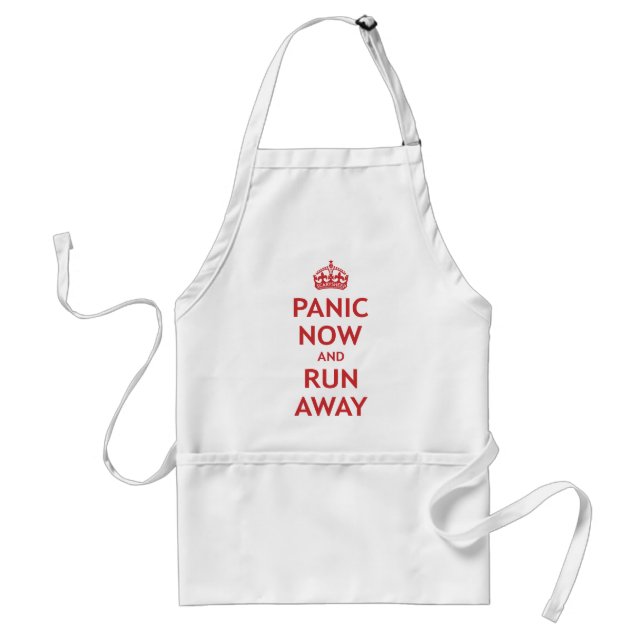 Panic Now and Run Away Standard Apron (Front)