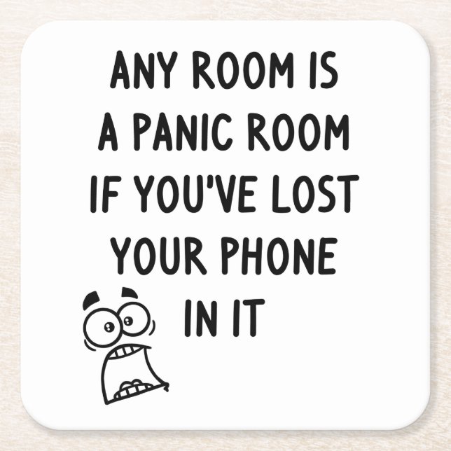 Panic Room Square Paper Coaster (Front)