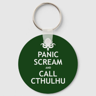 Panic Scream and Call Cthulhu Key Ring