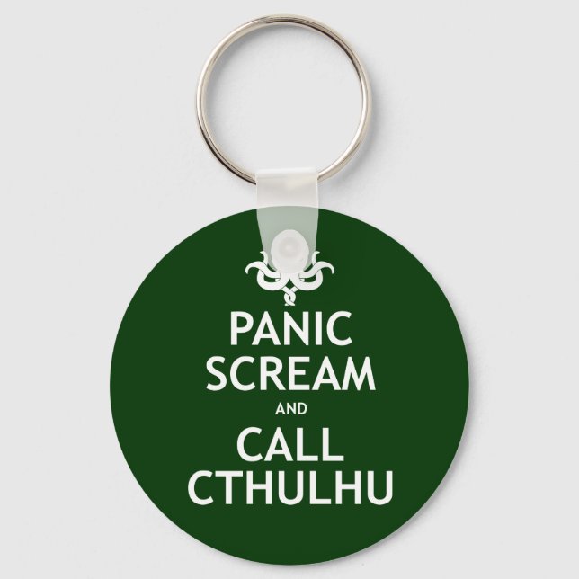 Panic Scream and Call Cthulhu Key Ring (Front)