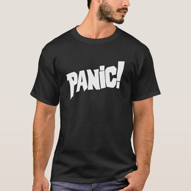Panic! text graphic slogan tee (Front)