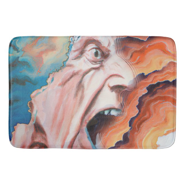 Panic Waves Oil Painting Bath Mat (Front)