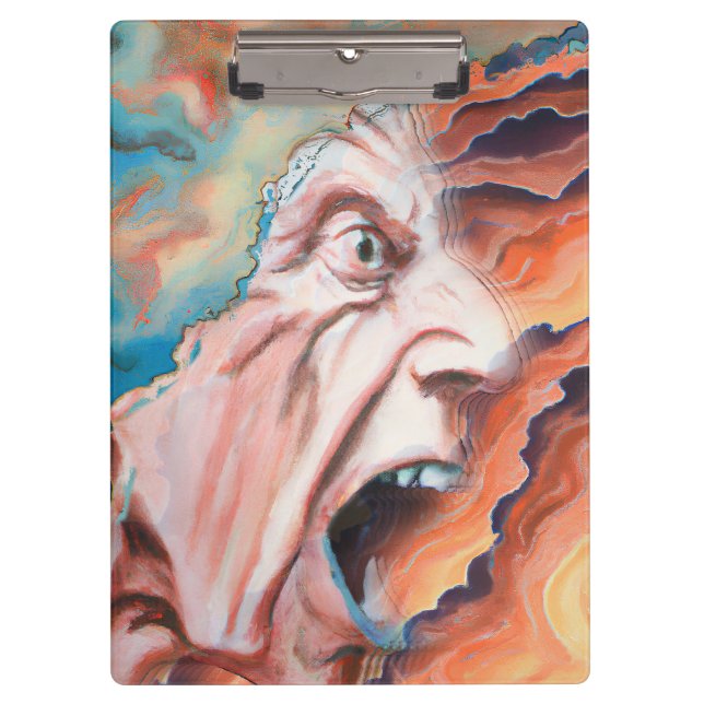 Panic Waves Oil Painting Clipboard (Front)