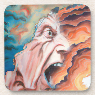 Panic Waves Oil Painting Coaster