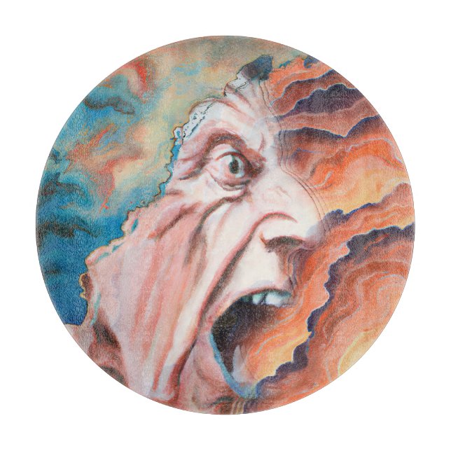 Panic Waves Oil Painting Cutting Board (Front)