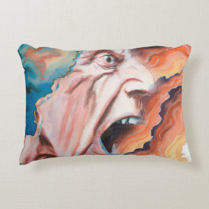 Panic Waves Oil Painting Decorative Cushion