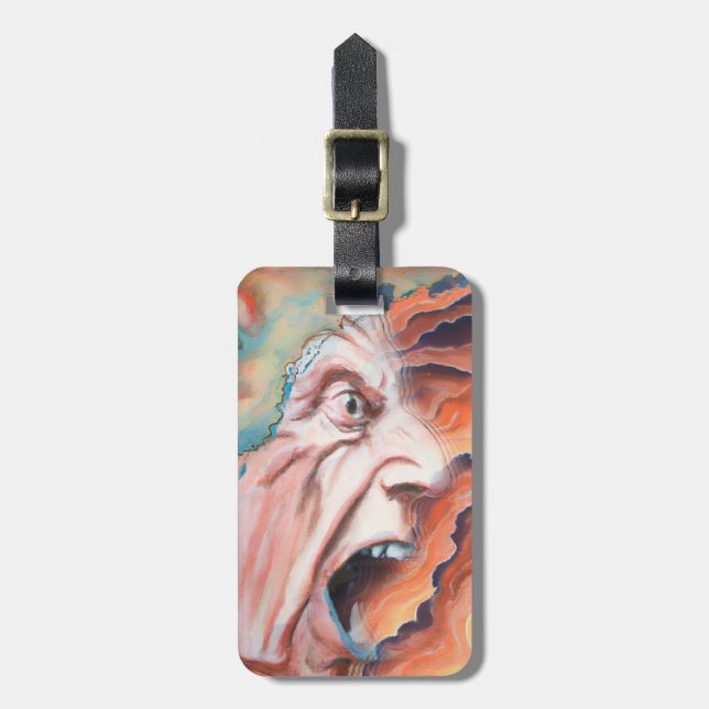 Panic Waves Oil Painting Luggage Tag (Front Vertical)