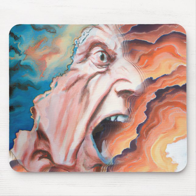 Panic Waves Oil Painting Mouse Mat (Front)