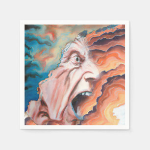 Panic Waves Oil Painting Napkin