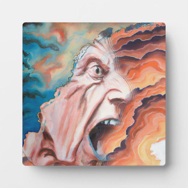 Panic Waves Oil Painting Plaque (Front)