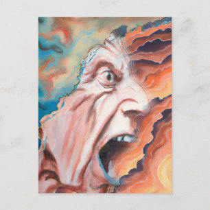 Panic Waves Oil Painting Postcard